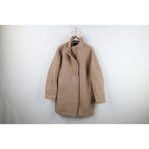J Crew Womens Size 12 Stadium Cloth Nello Gori Cocoon Wool Coat Jacket Beige
